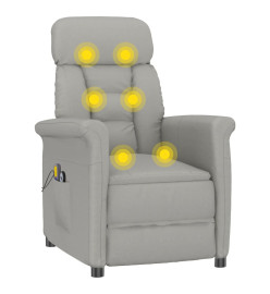 Fauteuil de massage électrique Gris clair Similicuir daim