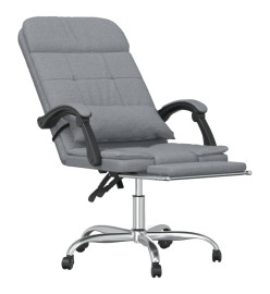 Fauteuil de massage inclinable de bureau Gris clair Tissu