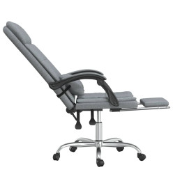 Fauteuil de massage inclinable de bureau Gris clair Tissu