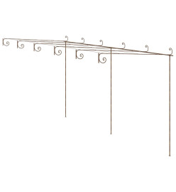 Pergola de jardin Marron antique 6x3x2,5 m Fer