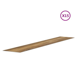 Panneaux muraux Aspect bois Marron PVC 2,06 m²