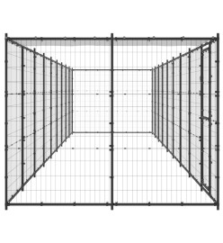 Chenil extérieur Acier avec toit 21,78 m²