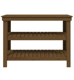 Banc de travail Marron miel 110,5x50x80 cm Bois de pin massif