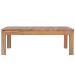 Table basse Bois de teck et finition naturelle 110 x 60 x 40 cm