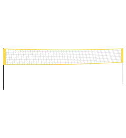 Filet de badminton jaune et noir 600x155 cm tissu PE