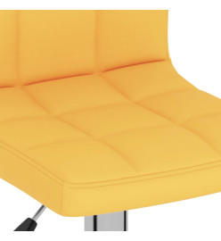 Tabourets de bar lot de 2 jaune moutarde tissu