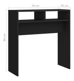 Table console Noir 78x30x80 cm Aggloméré