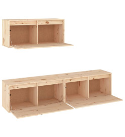 Meubles TV 3 pcs Bois massif de pin