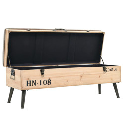 Banc de rangement 110 cm Bois de sapin massif