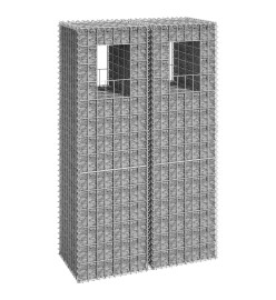 Poteaux à panier de gabion 2 pcs 40x40x140 cm Fer