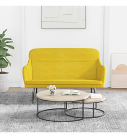 Banc Jaune 110x76x80 cm Velours