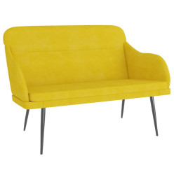 Banc Jaune 110x76x80 cm Velours