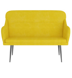 Banc Jaune 110x76x80 cm Velours