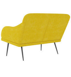 Banc Jaune 110x76x80 cm Velours