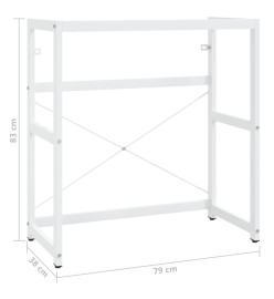 Cadre de lavabo de salle de bain Blanc 79x38x83 cm Fer