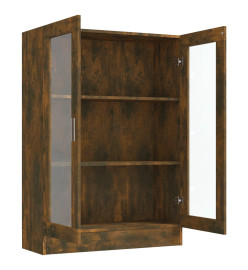 Armoire à vitrine Chêne fumé 82,5x30,5x115 cm Bois d'ingénierie