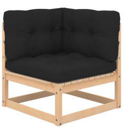 Salon de jardin 6 pcs avec coussins Bois de pin massif