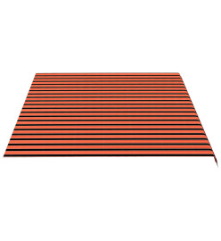 Tissu de remplacement pour auvent Orange et marron 5x3,5 m