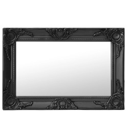 Miroir mural style baroque 60x40 cm noir