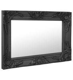 Miroir mural style baroque 60x40 cm noir