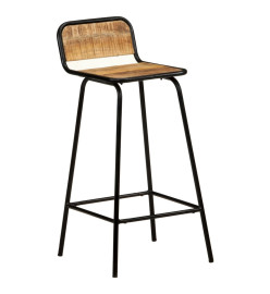 Chaises de bar lot de 4 bois de manguier solide