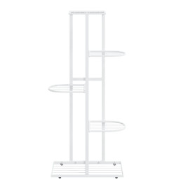 Support pour plantes 5 niveaux 43x22x98 cm Blanc Métal