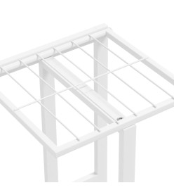 Support pour plantes 5 niveaux 43x22x98 cm Blanc Métal