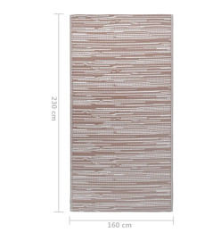 Tapis d'extérieur Marron 160x230 cm PP