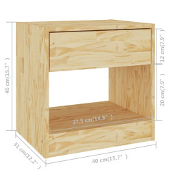 Table de chevet 40x31x40 cm Bois de pin massif