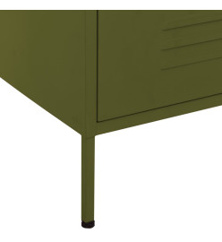 Commode Vert olive 80x35x101,5 cm Acier