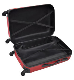 Valise rigide 3 pièces Rouge 45,5/55/66 cm