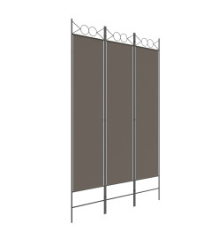 Cloison de séparation 3 panneaux Anthracite 120x220 cm Tissu