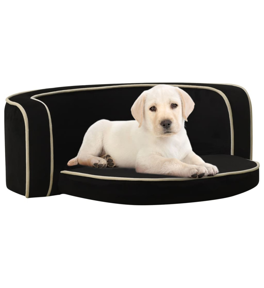 Canapé pliable pour chien Noir 73x67x26 cm Coussin lavable