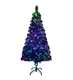 Sapin de Noël artificiel avec support vert 150 cm fibre optique