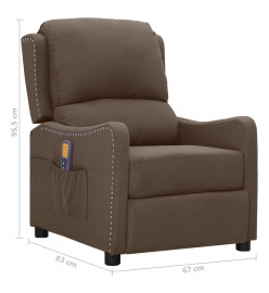 Fauteuil de massage Taupe Tissu