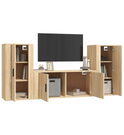 Ensemble de meubles TV 3 pcs Chêne sonoma Bois d'ingénierie