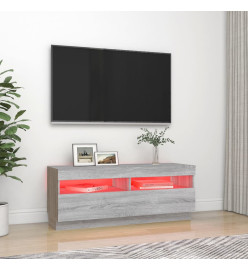 Meuble TV avec lumières LED sonoma gris 100x35x40 cm