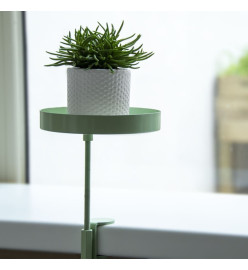 Esschert Design Plateau pour plantes avec pince rond vert S