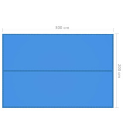 Bâche d'extérieur 3x2 m Bleu