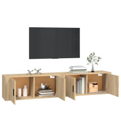 Meubles TV muraux 2 pcs chêne sonoma 100x34,5x40 cm