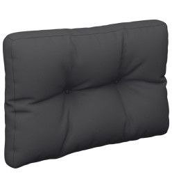 Coussin de palette noir 50x40x12 cm tissu