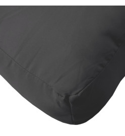 Coussin de palette noir 50x40x12 cm tissu