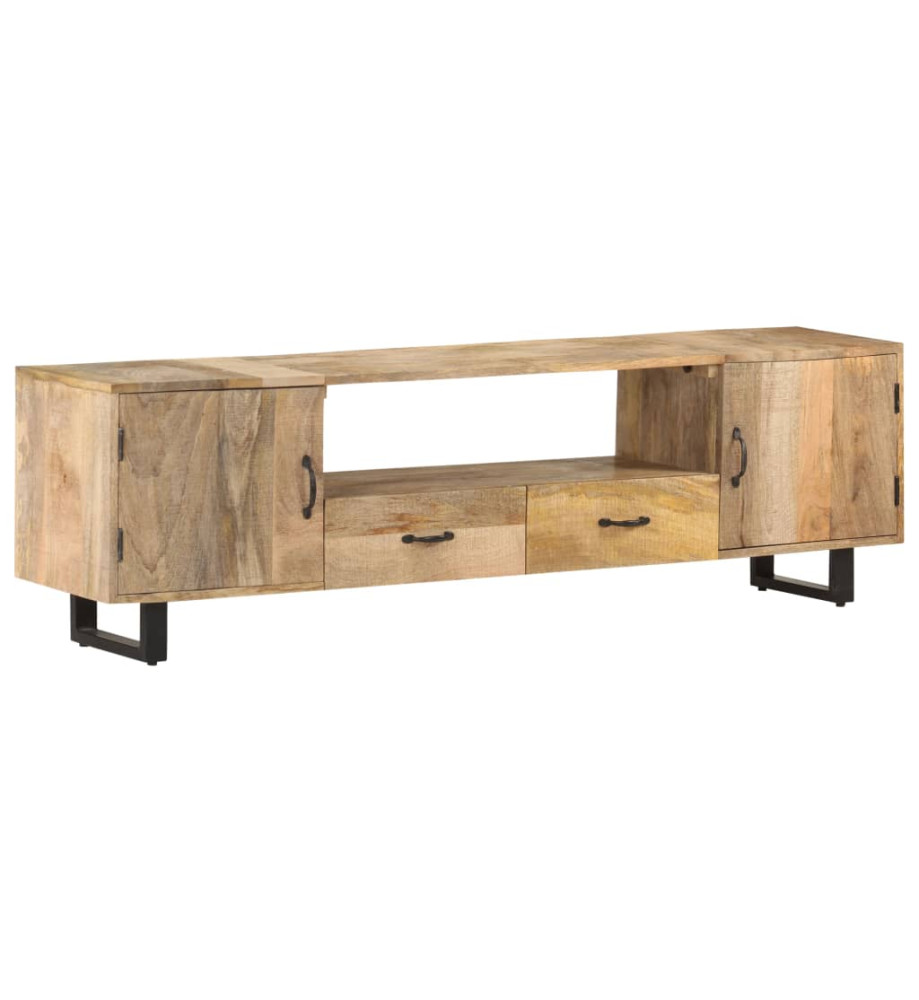 Meuble TV 160x30x45 cm Bois massif de manguier