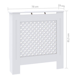 Cache-radiateur MDF Blanc 78 cm