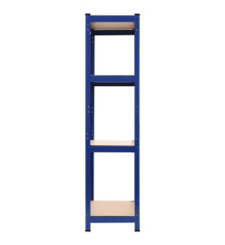 Étagères de rangement 2 pcs Bleu 80x40x160 cm Acier et MDF