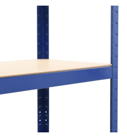 Étagères de rangement 2 pcs Bleu 80x40x160 cm Acier et MDF