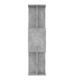 Bibliothèque/Séparateur de pièce Gris béton 80x24x96 cm