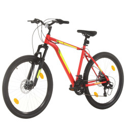 Vélo de montagne 21 vitesses Roues de 27,5 pouces 50 cm Rouge