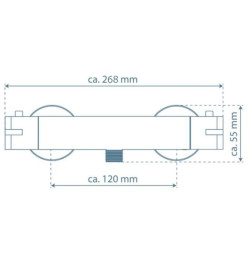 SCHÜTTE Mitigeur de douche thermostatique LONDON 5,5 cm