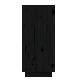 Buffet Noir 60x34x75 cm Bois massif de pin